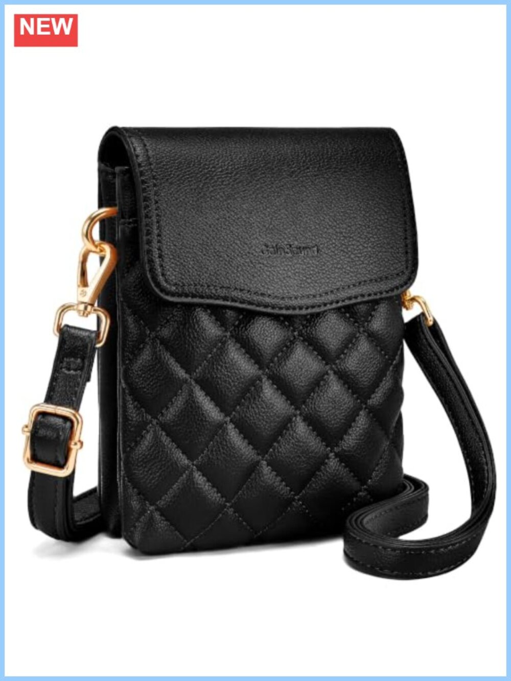 RFID Small Crossbody Phone Purse Vegan Leather Quilted Travel Bag
